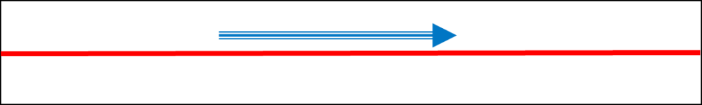 Schematic of a longitudinal-weld following manufacturing of high pressure tubes in a rolling process. It does not present any disturbance to the flow.