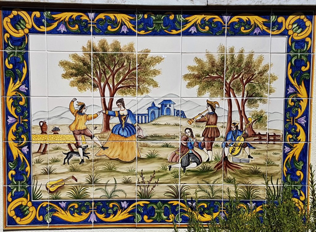 Fresque d'azulejos à Ansiao